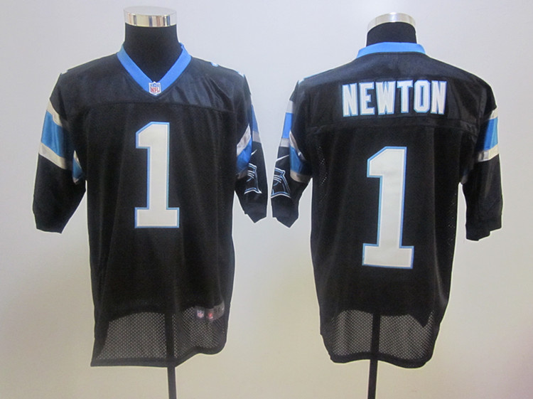 NFL Nike Elite Jersey Carolina Panthers 1 Quarterback Cam Newton black